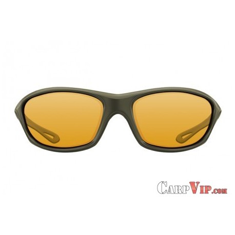 Sunglasses Wraps Gloss Olive / Yellow Lens